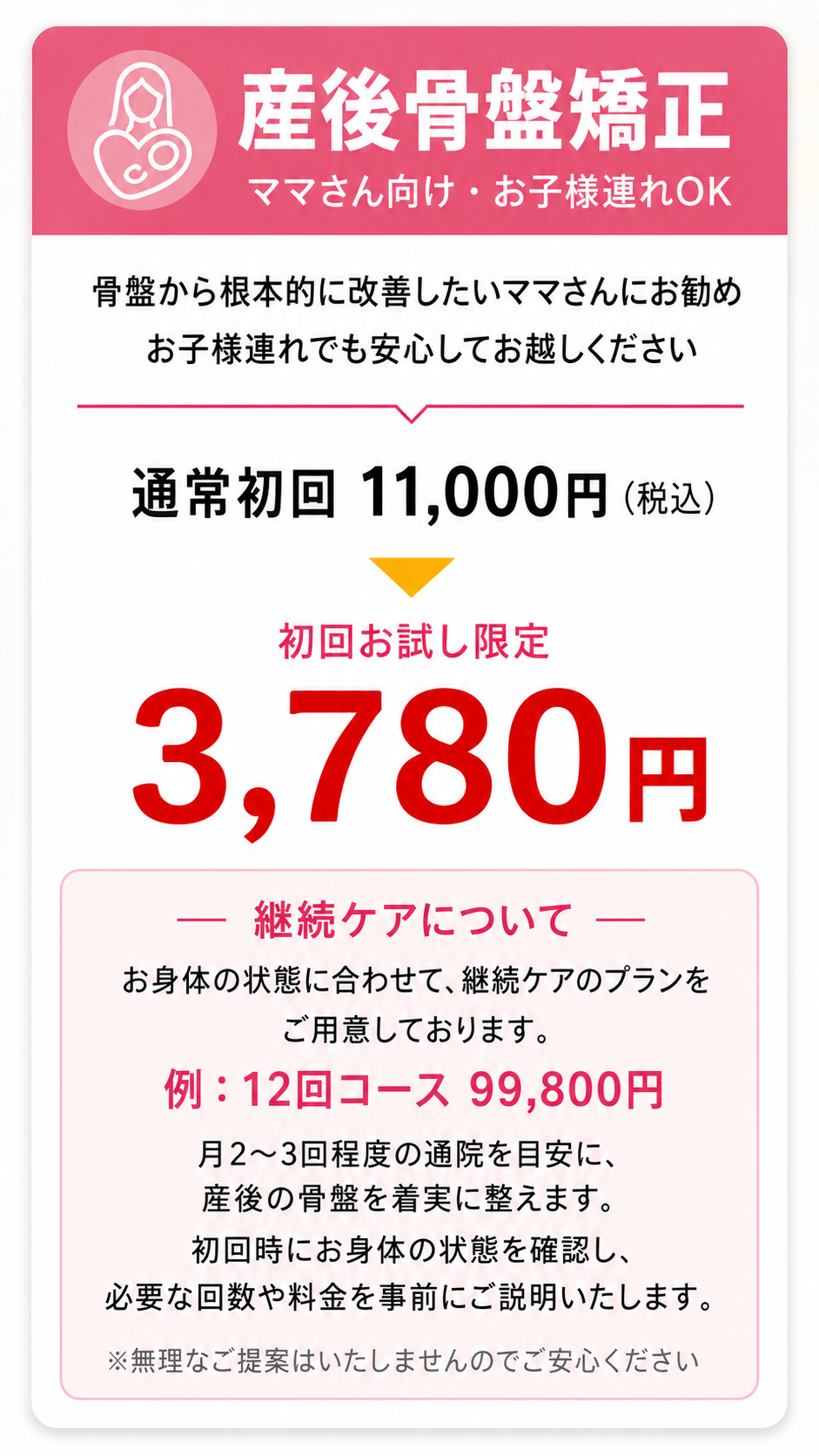 骨盤矯正 料金